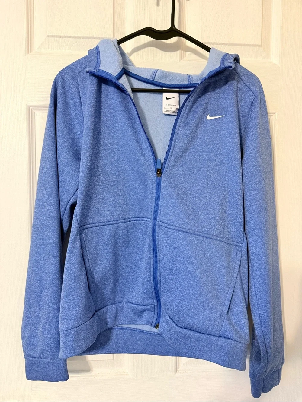 Nike Light Blue Therma-Fit Full-Zip Hoodie